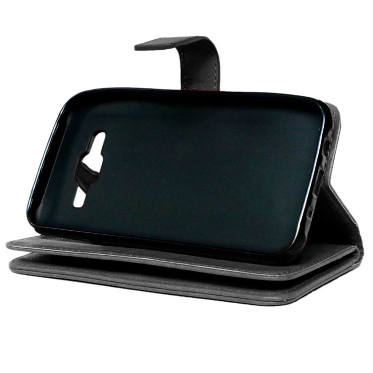 9 Card Slots Wallet Crazy Horse Leather Case for Samsung Galaxy J5 SM-J500F - Black-6