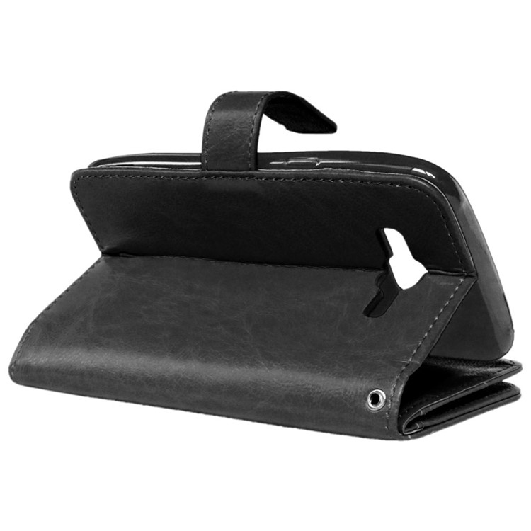 9 Card Slots Wallet Crazy Horse Leather Case for Samsung Galaxy J5 SM-J500F - Black-7