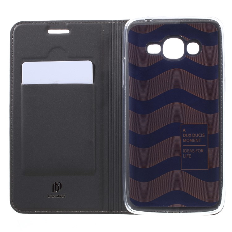 DUX DUCIS Skin Pro Series for Samsung Galaxy J2 Prime / Grand Prime Plus / Prime (2016) Business Leather Case - Dark Grey-6