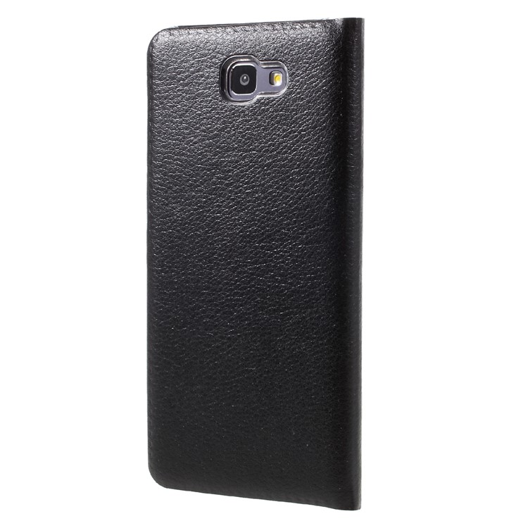 Card Slot PU Leather Phone Case for Samsung Galaxy J7 Prime/On7 2016 - Black-2