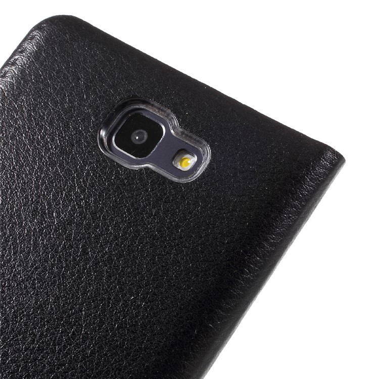 Card Slot PU Leather Phone Case for Samsung Galaxy J7 Prime/On7 2016 - Black-7