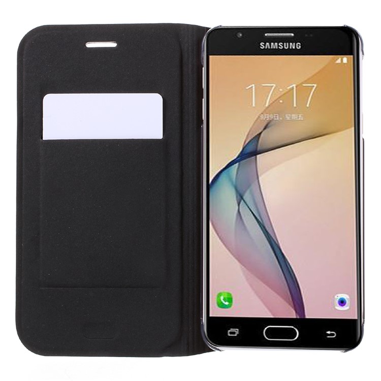 Flip Leather Card Holder Phone Case for Samsung Galaxy J5 Prime / On5 (2016) - Black-5