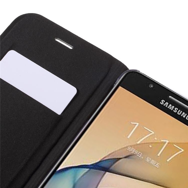 Flip Leather Card Holder Phone Case for Samsung Galaxy J5 Prime / On5 (2016) - Black-8