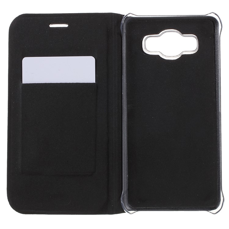 Litchi Texture Card Holder Leather Flip Case for Samsung Galaxy J2 Prime / Grand Prime Plus / Prime (2016) - Black-5