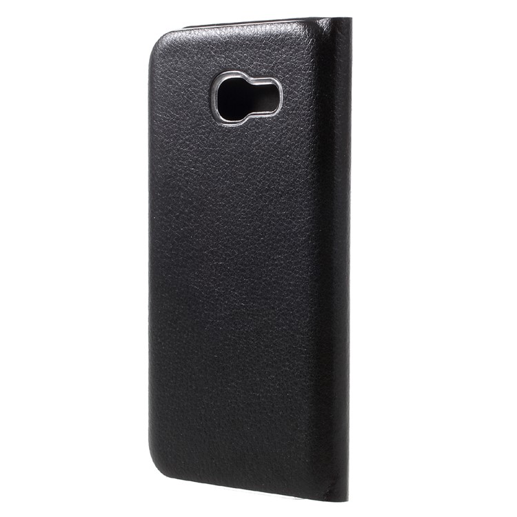 For Samsung Galaxy A5 (2017) Litchi Texture Card Holder Leather Flip Case - Black-2