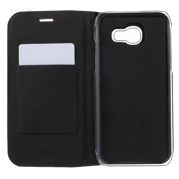 Flip Leather Card Holder Phone Case for Samsung Galaxy A3 (2017) - Black-5