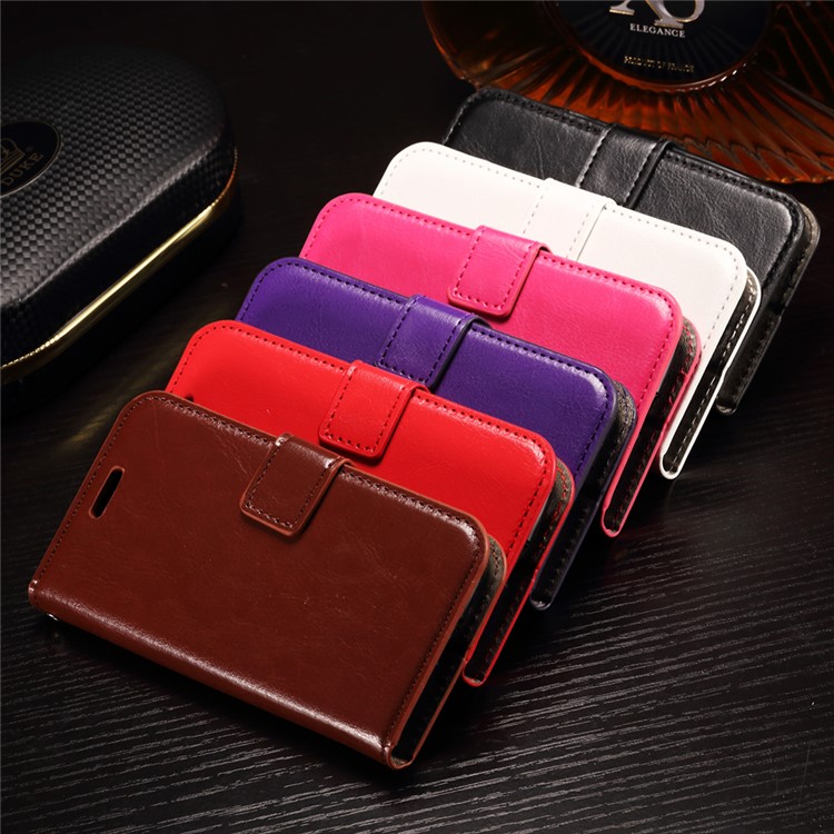 Crazy Horse Photo Slot Wallet Leather Case for Samsung Galaxy J1 mini prime - Black-4