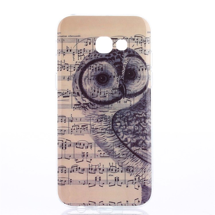 Pattern Printing IMD TPU Phone Case for Samsung Galaxy A7 (2017) - Musescore and Owl-1