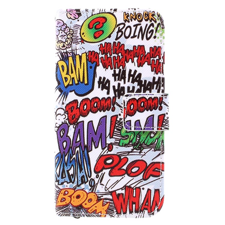 

Patterned Leather Wallet Stand Case for Samsung Galaxy A5 2017 - Funny Boom Plof Bam, Galaxy A5 (2017)