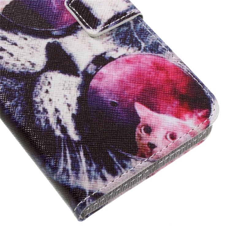 Patterned Leather Wallet Mobile Case for Samsung Galaxy J7 (2017) - Cool Cat in Glasses-7