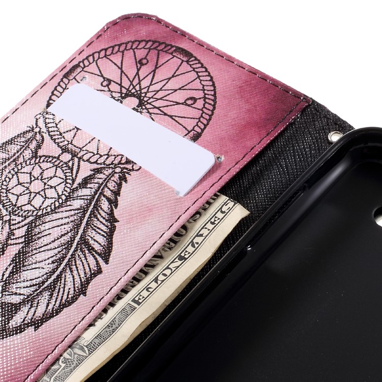Patterned Leather Wallet Mobile Case for Samsung Galaxy J3 (2017) - Black Dream Catcher-10