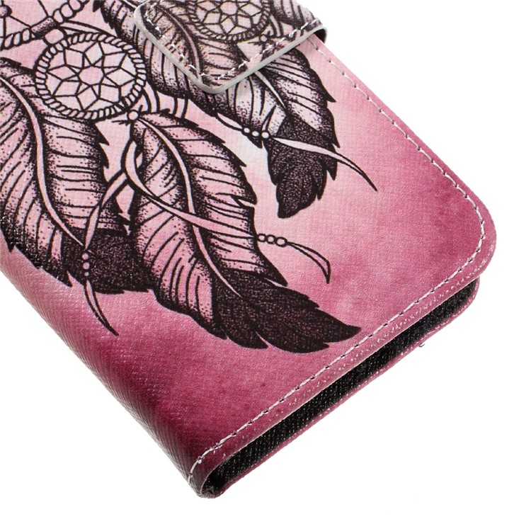 Patterned Leather Wallet Mobile Case for Samsung Galaxy J3 (2017) - Black Dream Catcher-7
