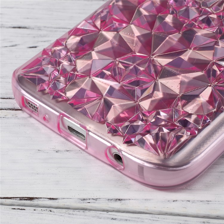 SULADA 3D Diamond Pattern TPU Phone Case for Samsung Galaxy S7 G930 - Pink-6