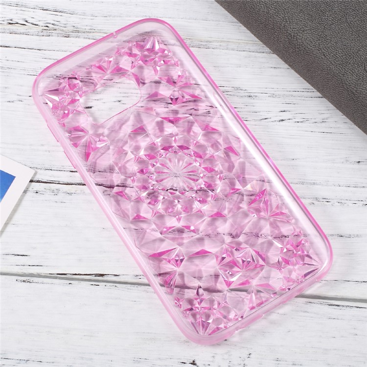 SULADA 3D Diamond Pattern TPU Phone Case for Samsung Galaxy S7 G930 - Pink-7