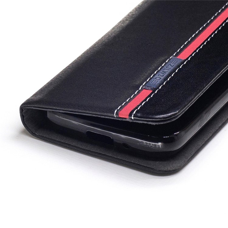 Bi-color Leather Card Holder Mobile Casing for Samsung Galaxy J1 mini prime - Black-5