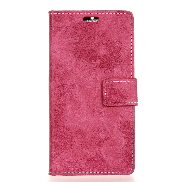 For Samsung Galaxy A3 (2017) Vintage Leather Wallet Phone Cover - Rose-1