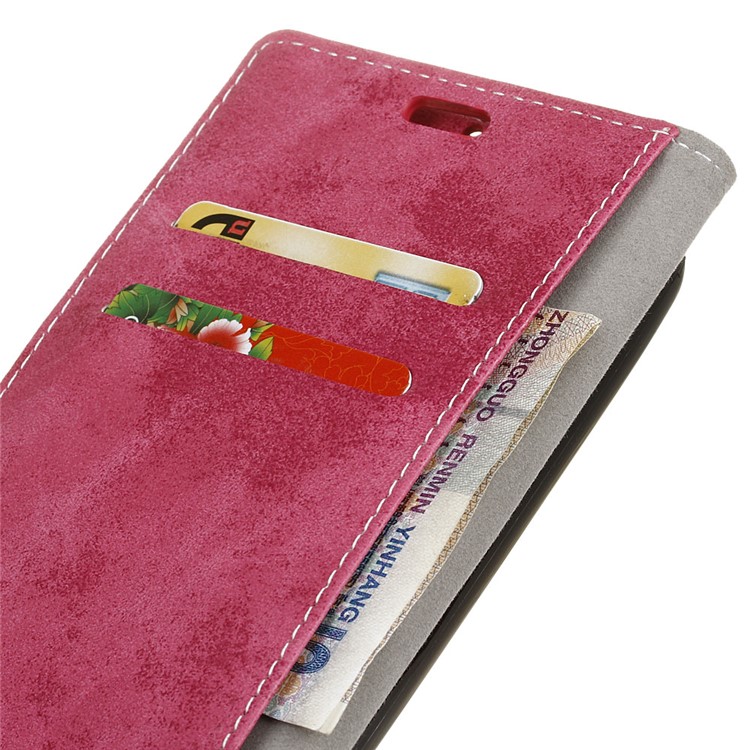 For Samsung Galaxy A3 (2017) Vintage Leather Wallet Phone Cover - Rose-6
