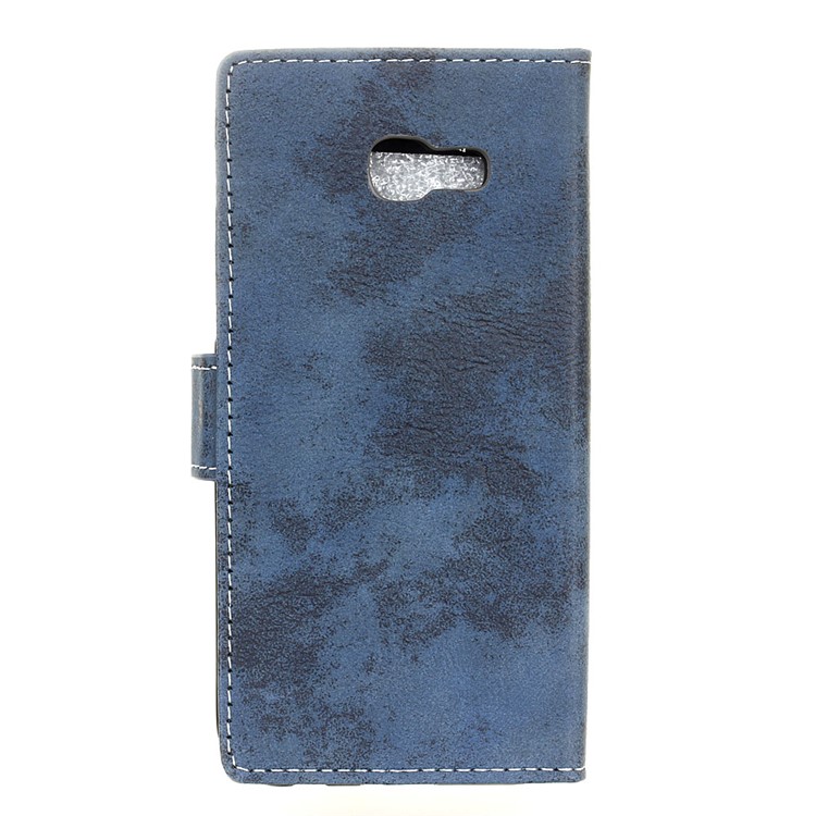 Retro Leather Wallet Mobile Phone Case with Stand for Samsung Galaxy A5 (2017) - Dark Blue-2
