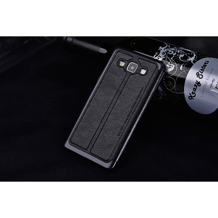 SULADA Wake Sleep Smart View Leather Case for Samsung Galaxy A5 A500F - Black-2