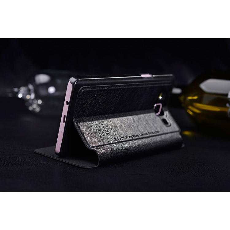 SULADA Wake Sleep Smart View Leather Case for Samsung Galaxy A5 A500F - Black-4