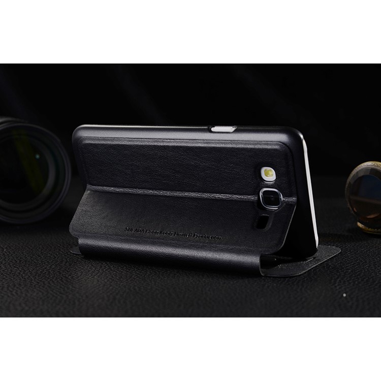 SULADA Dual Window View Leather Mobile Shell for Samsung Galaxy J7 SM-J700F - Black-3