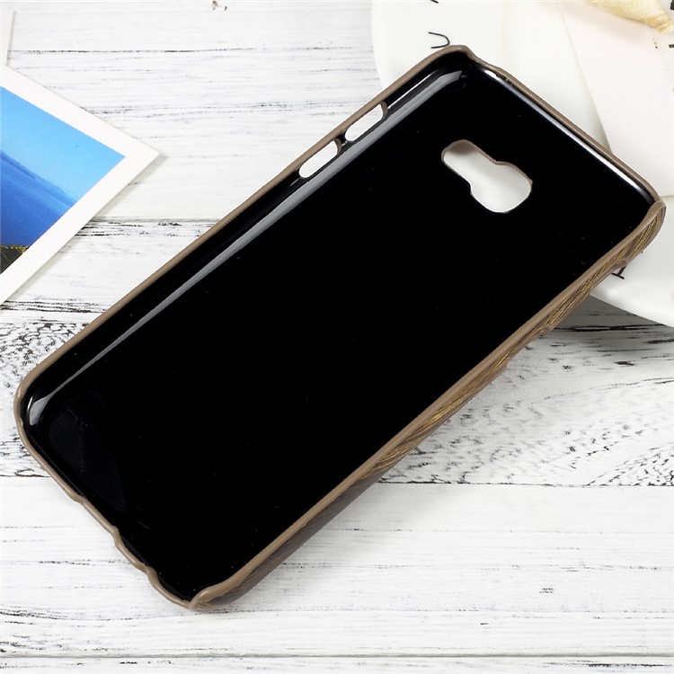 PU Leather Coated Hard Plastic Mobile Phone Case for Samsung Galaxy A5 (2017) - Wood Texture-4