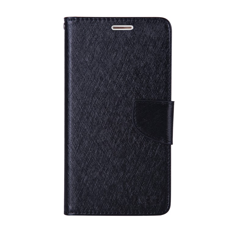 XIEKE Moon Poem Wallet Stand Leather Phone Casing for Samsung Galaxy A7 SM-A710F (2016) - Black-1