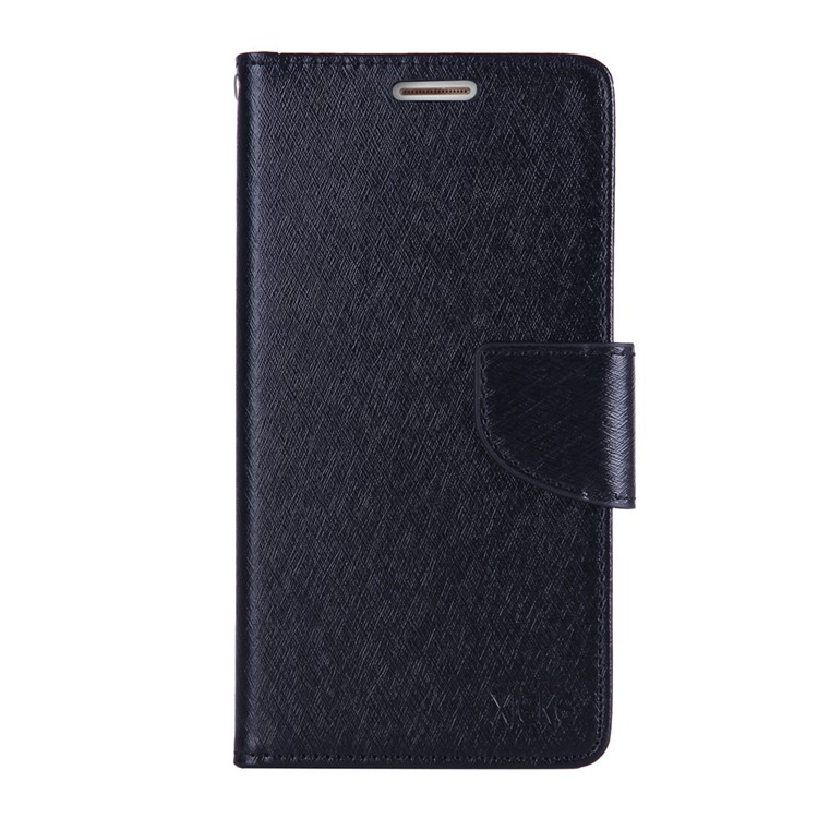 XIEKE Moon Poem Wallet Leather Stand Case for Samsung Galaxy A5 SM-A510F (2016) - Black-1
