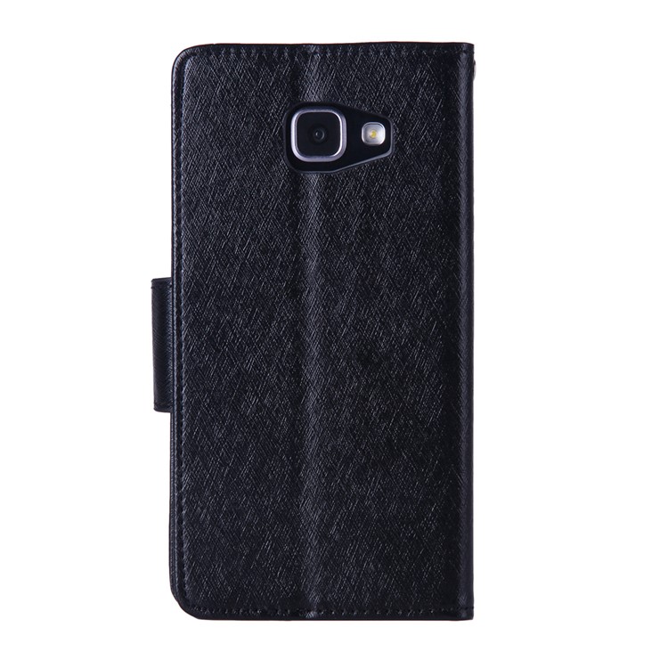 XIEKE Moon Poem Wallet Leather Stand Case for Samsung Galaxy A5 SM-A510F (2016) - Black-2