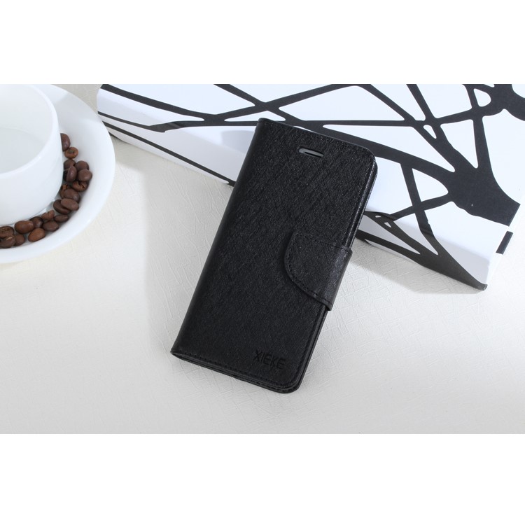 XIEKE Moon Poem Wallet Leather Stand Case for Samsung Galaxy A5 SM-A510F (2016) - Black-3
