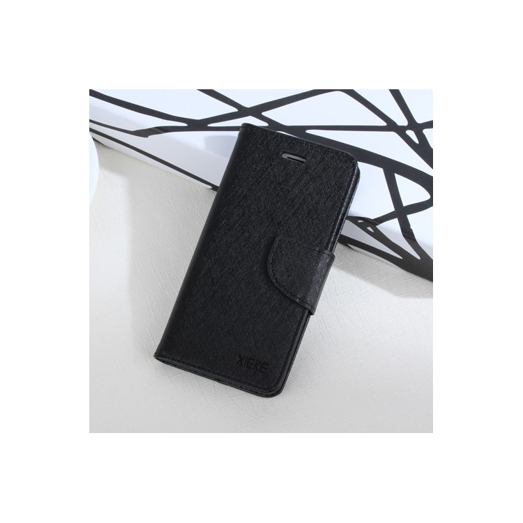 XIEKE Moon Poem Wallet Leather Stand Case for Samsung Galaxy S7 SM-G930 - Black-1