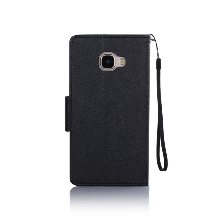 XIEKE Moon Poem Leather Wallet Case for Samsung Galaxy C5 - Black-2
