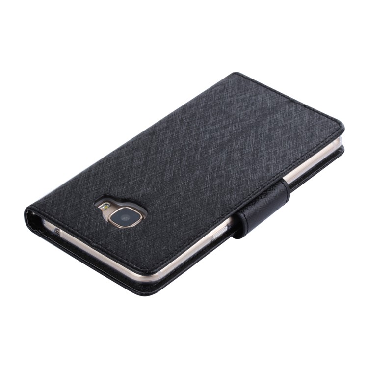 XIEKE Moon Poem Leather Wallet Case for Samsung Galaxy C5 - Black-4