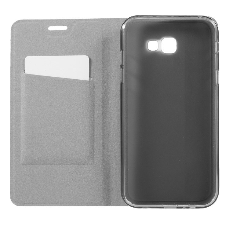Cross Pattern Leather Card Holder Case for Samsung Galaxy A7 (2017) - Black-6