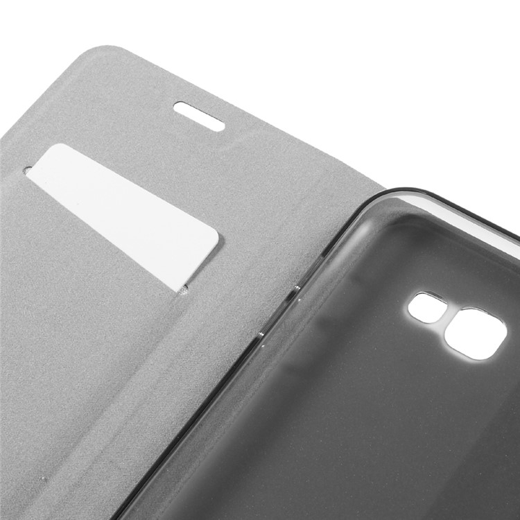 Crazy Horse Leather Phone Case for Samsung Galaxy A7 2017 Built-in Steel Sheet - Black-9