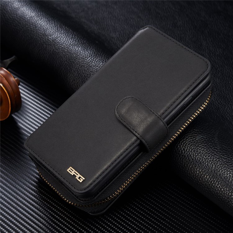 BRG Detachable 2-in-1 Portable Multi-slot Wallet Leather Case for Samsung Galaxy S6 G920 - Black-5