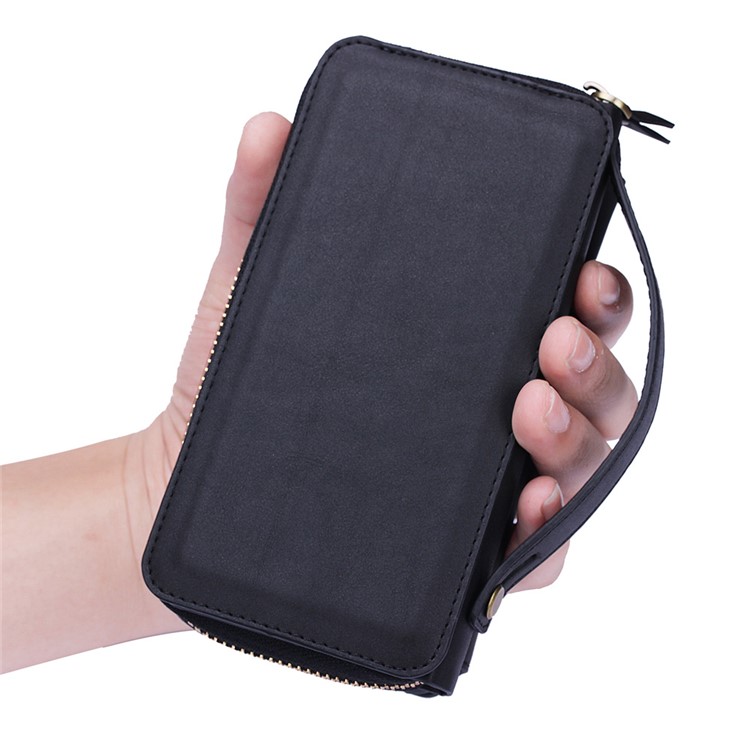 BRG Detachable 2-in-1 Portable Multi-slot Wallet Leather Case for Samsung Galaxy S6 G920 - Black-9