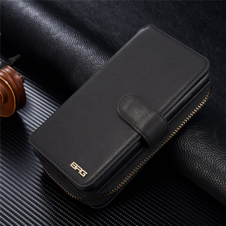 BRG Detachable Multi 11 Slots Portable Wallet Leather Case for Samsung Galaxy S6 Edge G925 - Black-5