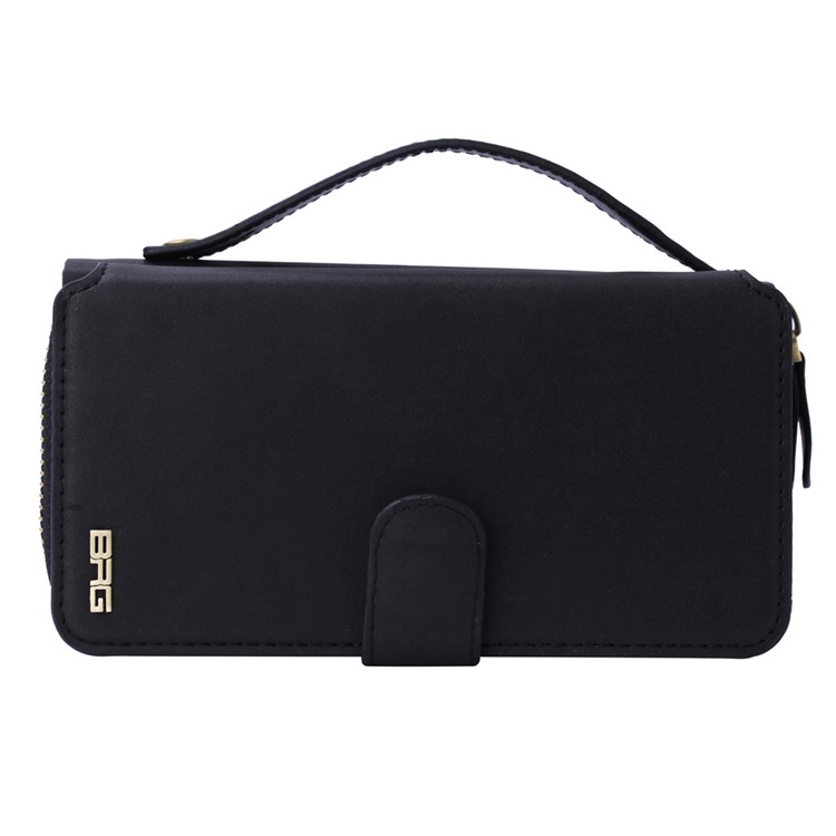 BRG Detachable Multi 11 Slots Portable Wallet Leather Case for Samsung Galaxy S6 Edge G925 - Black-6