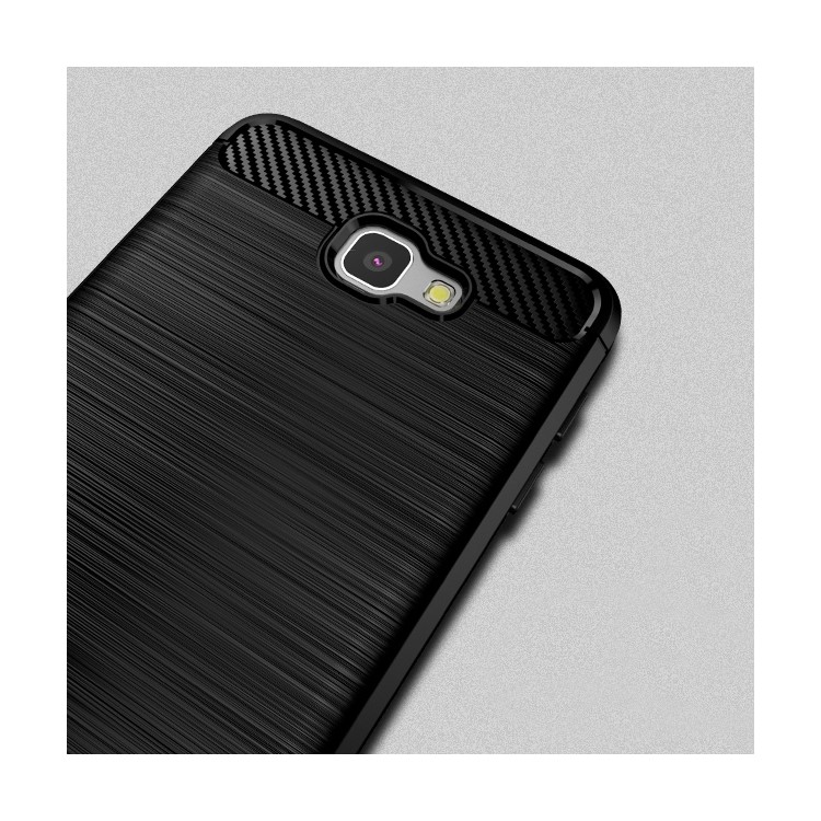 IPAKY Brushed TPU Gel Back Case for Samsung Galaxy J5 Prime / On5 (2016) - Black-2