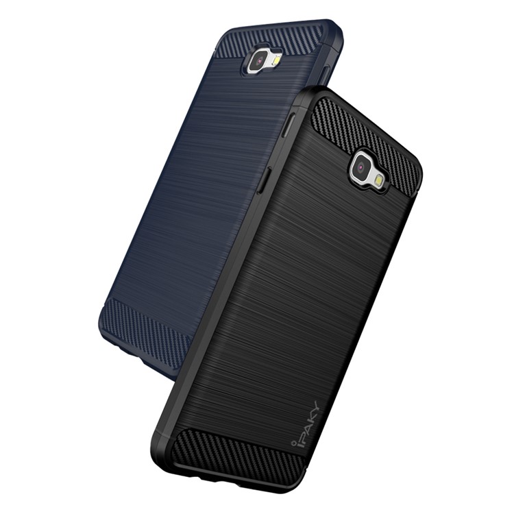 IPAKY Brushed TPU Gel Back Case for Samsung Galaxy J5 Prime / On5 (2016) - Black-3