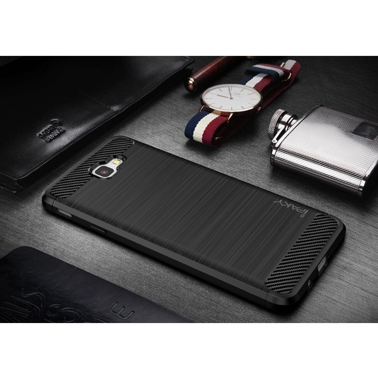 IPAKY Brushed TPU Gel Back Case for Samsung Galaxy J5 Prime / On5 (2016) - Black-7