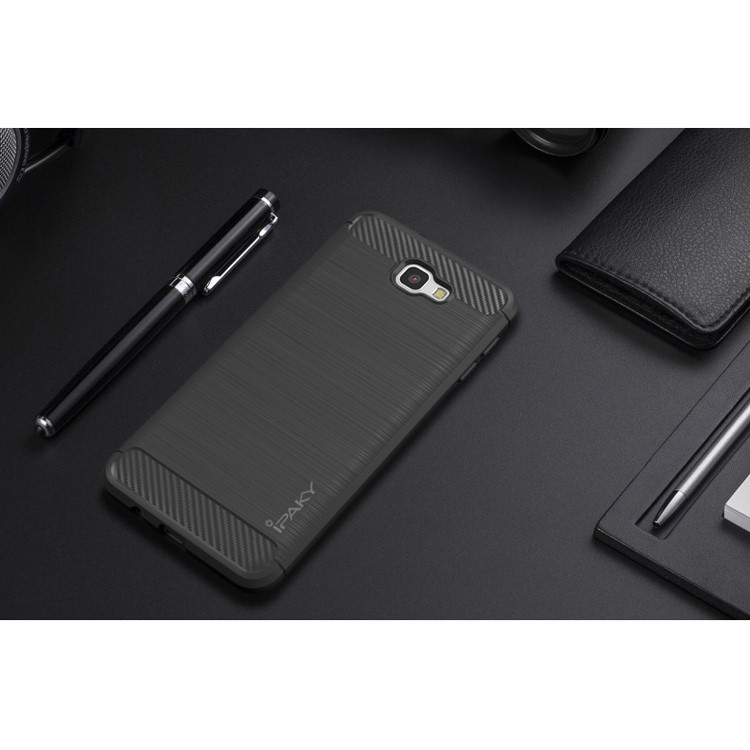 IPAKY Brushed TPU Phone Case for Samsung Galaxy J5 Prime / On5 (2016) - Grey-2