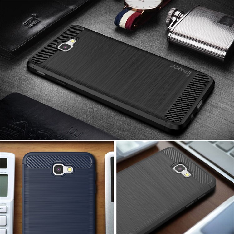 IPAKY Brushed TPU Phone Case for Samsung Galaxy J5 Prime / On5 (2016) - Grey-3
