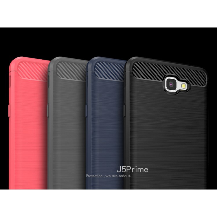 IPAKY Brushed TPU Phone Case for Samsung Galaxy J5 Prime / On5 (2016) - Grey-4