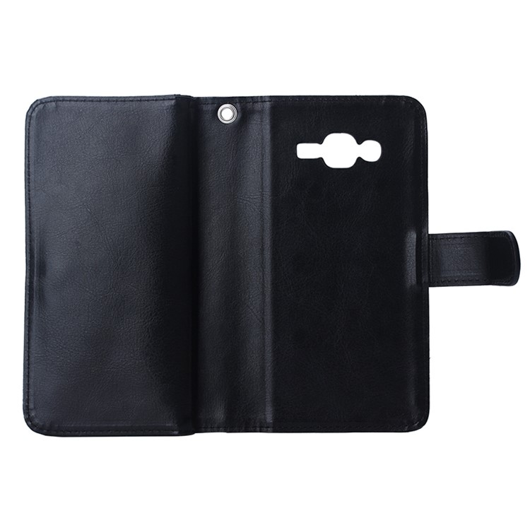 Detachable 2-in-1 TPU + 9 Card Slots Leather Wallet Case for Samsung Galaxy J7 SM-J700F - Black-4