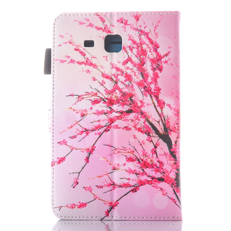 Patterned Card Holder Mobile Leather Case for Samsung Galaxy Tab A 7.0 T280 T285 - Plum Blossom-3