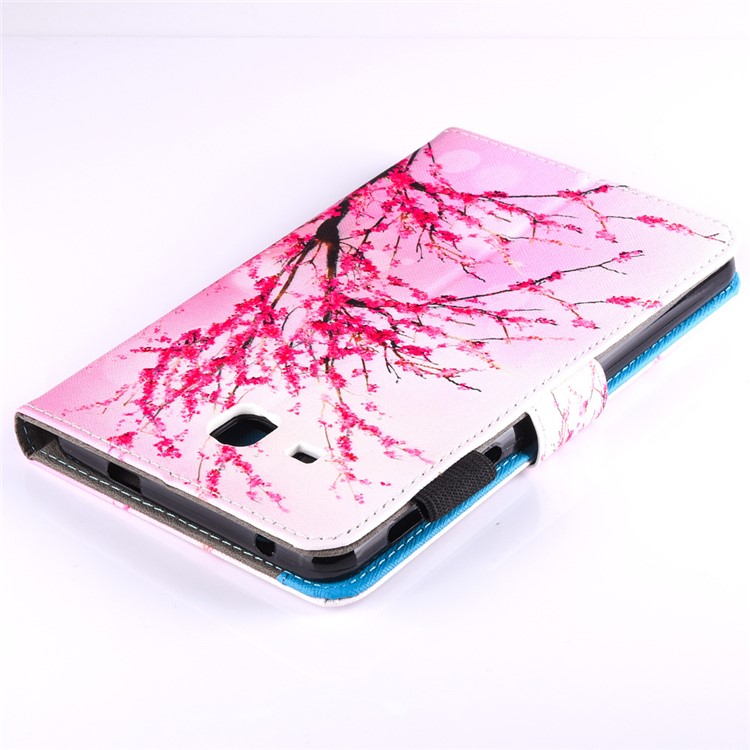Patterned Card Holder Mobile Leather Case for Samsung Galaxy Tab A 7.0 T280 T285 - Plum Blossom-7