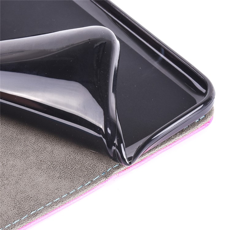 Patterned Stand Leather Card Slots Tablet Case for Samsung Galaxy Tab E 8.0 T375 T377 T377 - Plum Blossom-7