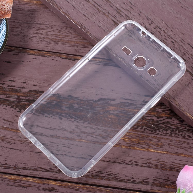 Drop-resistant Clear TPU Case Mobile Casing for Samsung Galaxy J3 (2016) / J3-2